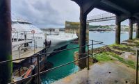 Unsere Hovercraft-Fähre San Pawl in St. Peter Port - Insel Guernsey