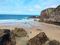 Mittagspause an der Plémont Bay, Jersey 