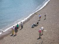 Beim Jakobsmuscheln Suchen in Bouley Bay
