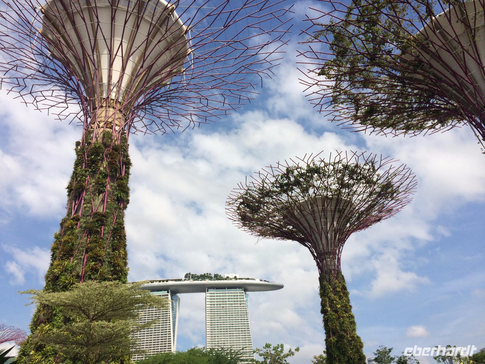 Gardens by the Bay und Marina Bay Sands Hotel &ndash; &copy; Laura Schwanitz (Eberhardt TRAVEL)