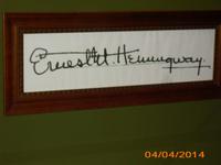 Unterschirft Hemmingway &ndash; &copy; Sandra Mahr (Eberhardt TRAVEL)