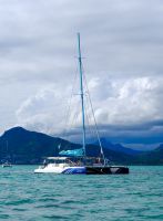 Katamaran vor der Küste von Mauritius  &ndash; &copy; Sten Bernhardt (Eberhardt TRAVEL)