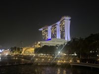 Lasershow vor dem Marina Bay Sands Hotel (3)
