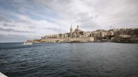 Blick vom Boot auf Valletta 