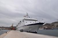 0447 Bus 1 - Cartagena_Hafen - MS Berlin &ndash; &copy; Konrad Füssel (Eberhardt TRAVEL)