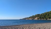 Noch ein letztes Mal den Strand von Budva genießen 
