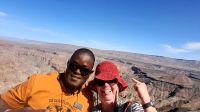 Harold & Annett am Fish River Canyon &ndash; &copy; Annett Müller (Eberhardt TRAVEL)