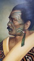 Rundreise Neuseeland - Maori-Bild im Hotel in Rotorua &ndash; &copy; Franziska Bergmann (Eberhardt TRAVEL)