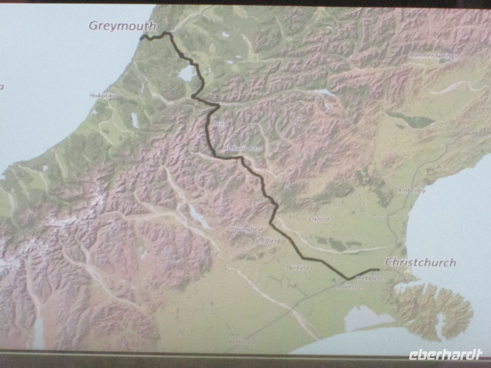 Streckenführung des Kiwi Rail &ndash; &copy; Heike Heinen (Eberhardt TRAVEL)