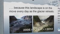 0800 Franz-Josef-Gletscher - Vergleich des Gletschers 2008 und 2012 &ndash; &copy; Annette Weise (Eberhardt TRAVEL)