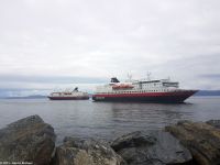 Trondheim - Treffen von nordgehender und südgehender Hurtigrute &ndash; &copy; Martin Büchner (Eberhardt TRAVEL)