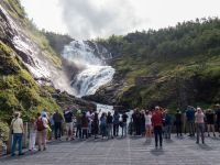 Stopp der Flambahn am Kjosfossen &ndash; &copy; Anna Stiebing (Eberhardt TRAVEL)