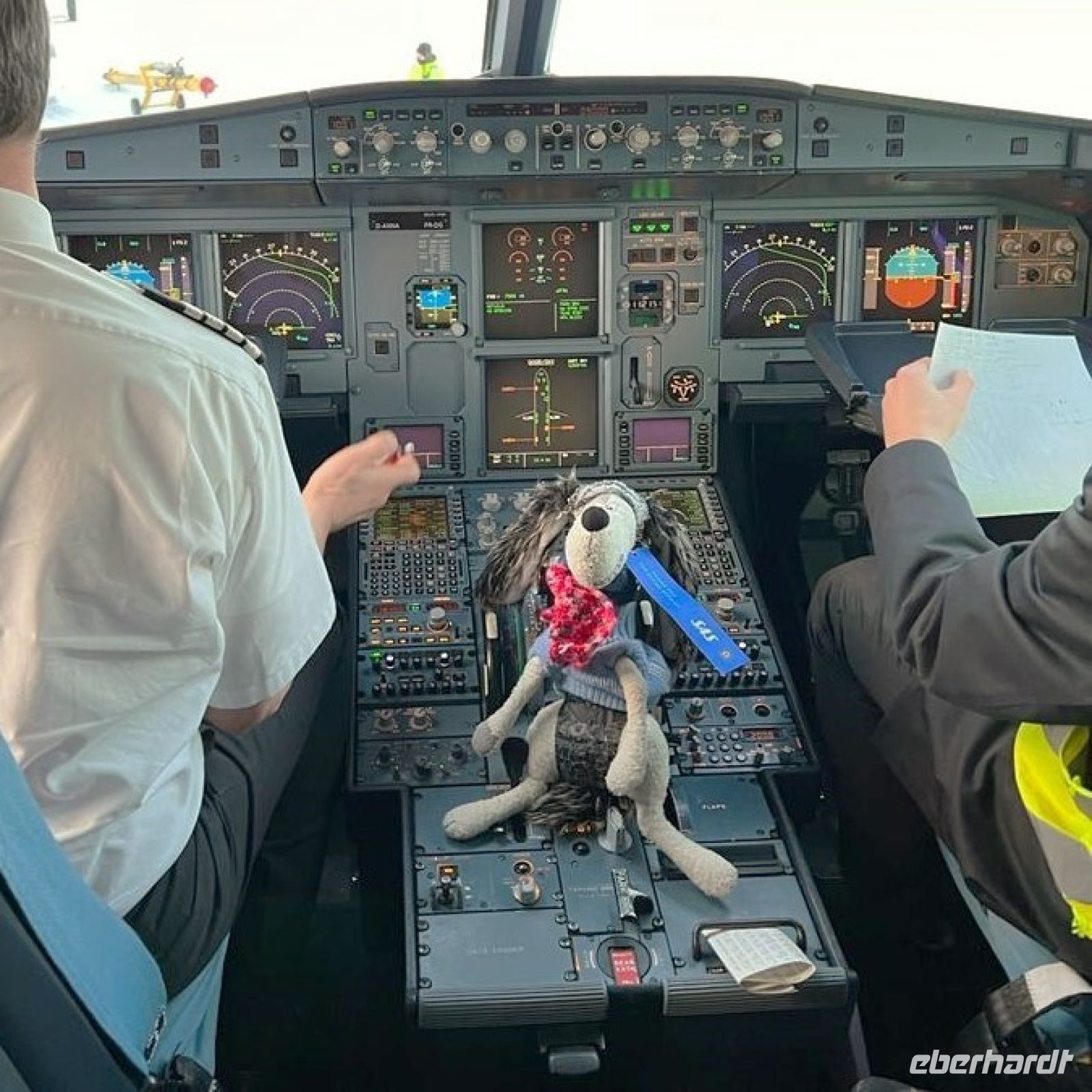 Unser blinder Passagier Solo - Audienz im Cockpit.jpg &ndash; &copy; Annett Müller (Eberhardt TRAVEL)