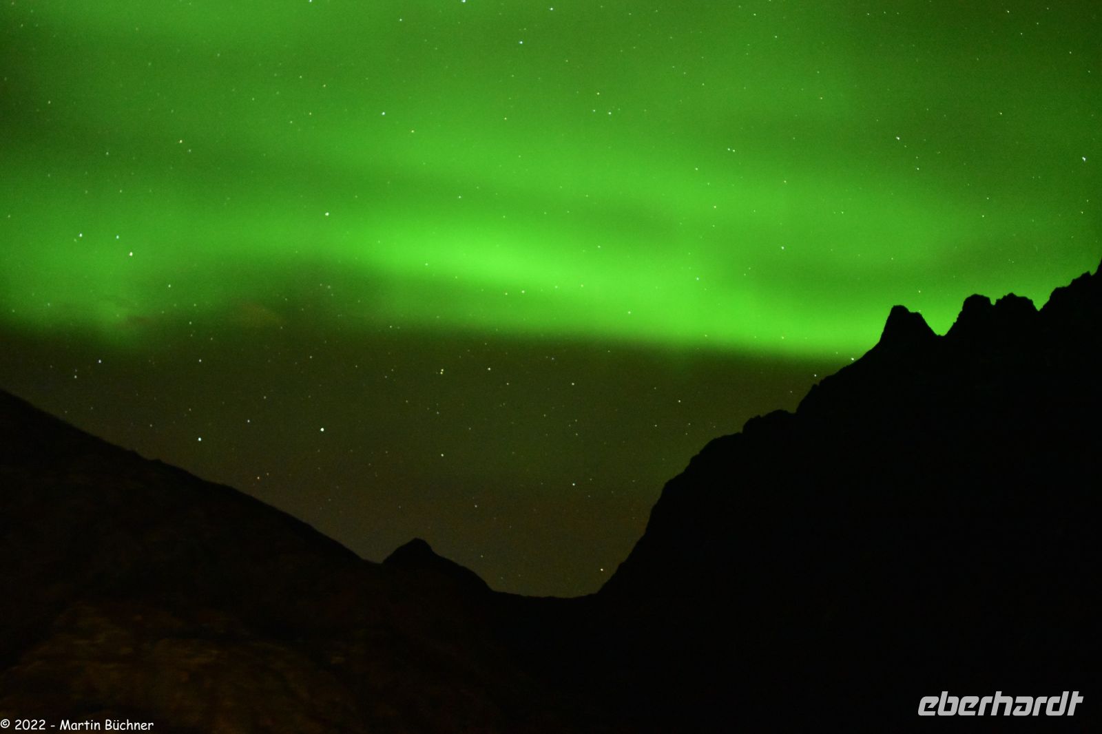 Hurtigruten - M/S Trollfjord - Polarlicht im Raftsund (Lofoten) &ndash; &copy; Martin Büchner (Eberhardt TRAVEL)