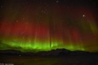 Skjervøy geht immer - seltenes rotes Polarlicht! &ndash; &copy; Martin Büchner (Eberhardt TRAVEL)