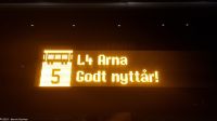 Bergen - der Vorortzug L4 wünscht seinen Fahrgästen 