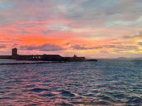 Tag 7 - Sonnenaufgang über dem Hafen von Vadsø &ndash; &copy; Christin Kuschka (Eberhardt TRAVEL)