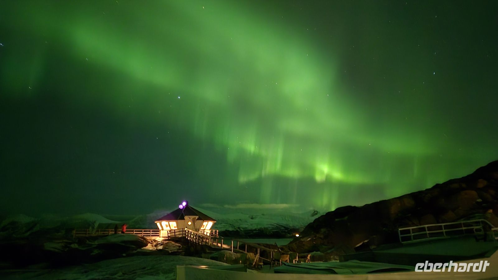 Polarlichter in Hamn I Senja &ndash; &copy; Sinah Witzig (Eberhardt TRAVEL)