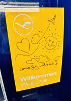 1. Tag - Willkommensgruß von Lufthansa bei unserm Flug nach Frankfurt  &ndash; &copy; Christin Kuschka (Eberhardt TRAVEL)