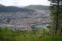 Ausblick vom Fløyen auf Bergen