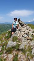 Ria am Gipfel des Mitterwandskopfes - höchster Punkt der Alpenüberquerung &ndash; &copy; Ria Heilmann (Eberhardt TRAVEL)