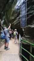 Hochwassermarken in der Breitachklamm