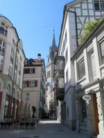 St. Gallen - Kugelgasse zur Kirche St. Laurenzen 