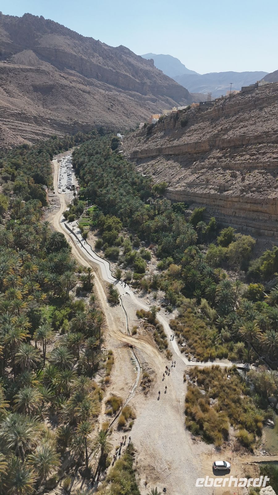 Drohnenaufnahmen vom Wadi Bani Khalid &ndash; &copy; Jacob Spangenberg (Eberhardt TRAVEL)
