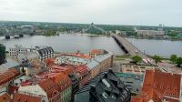 Riga von oben mit Bibliothek