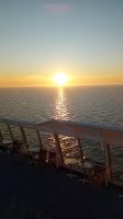 Sonnenuntergang auf der Fähre