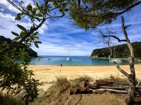 Pause am Strand im Abel Tasman Nationalpark &ndash; &copy; Simone Willner (Eberhardt TRAVEL)