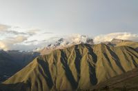 Gebrigspanorama über dem Valle Sagrado