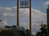 Die neue Fußgängerbrücke von Lötzen am Hafengelände