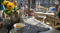 erste Pause des Tages im Kurort Cafe &ndash; &copy; Marlies Thrum (Eberhardt TRAVEL)