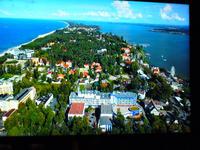Luftblick auf Mielno + Unitral