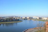 Blick vom Aussichtspunkt auf dem Wawel auf die Weichsel 