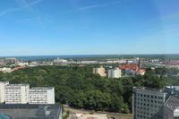 Aussicht vom Cafe 22 im PAZIM-Gebäude in Stettin &ndash; &copy; Kristin Weigel (Eberhardt TRAVEL)