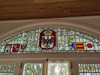 Glasfenster in der ehemaligen deutsch-atlantischen Telegrafengesellschaft
