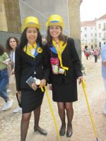 geschafft: 2 Studentinnen der Fakultät Veterinärmedizin &ndash; &copy; Heike Heinen (Eberhardt TRAVEL)