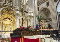 Salamanca, Neue Kathedrale, Palmsonntag Prozessions Wagen