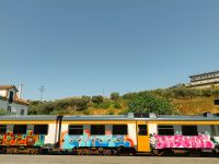 Mit so einen Zug fahren wir bald -von Régua nach Pinhão