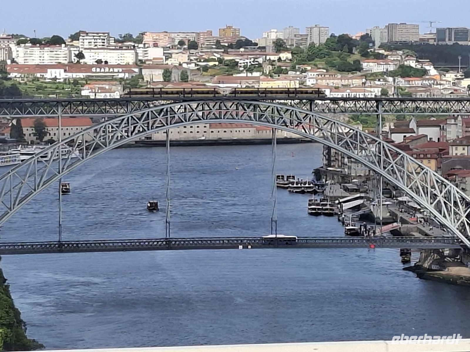 Ponta Maria Pia (1877) Entwurf Gustav Eiffel - sillgelegte Eisenbahnbrücke &ndash; &copy; Ute Solf (Eberhardt TRAVEL)