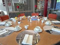 unser Eberhardt-Tisch im Schiffsrestaurant &ndash; &copy; Ute Solf (Eberhardt TRAVEL)