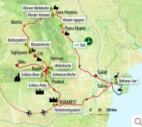 Unsere Reiseroute in Rumänien &ndash; &copy; Simone Willner (Eberhardt TRAVEL)