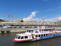 Moskwa Flussschifffahrt: Baustelle am ehemaligen Hotel Rossija &ndash; &copy; Jürgen Schmeißer (Eberhardt TRAVEL)