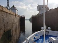 Wolga Kreuzfahrt, Schleusenausfahrt &ndash; &copy; Ria Heilmann (Eberhardt TRAVEL)