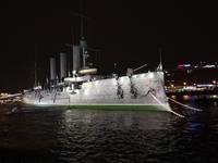 St. Petersburg bei Nacht, Panzerkreuzer Aurora &ndash; &copy; Gisela Gerlach (Eberhardt TRAVEL)
