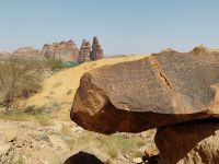 Felszeichnungen am Jebel Ikmah &ndash; &copy; Frank Nimschowski (Eberhardt TRAVEL)