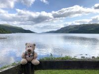 5. Reisetag – Durch das Great Glean nach Inverness – Aufenthalt in Fort Augustus – Max am Ufer des Loch Ness &ndash; &copy; Andreas Wolfsteller (Eberhardt TRAVEL)