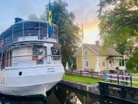 Göta Kanal Kreuzfahrt - Liegeplatz Hajstorp Morgenstimmung &ndash; &copy; Heike Wagner (Eberhardt TRAVEL)